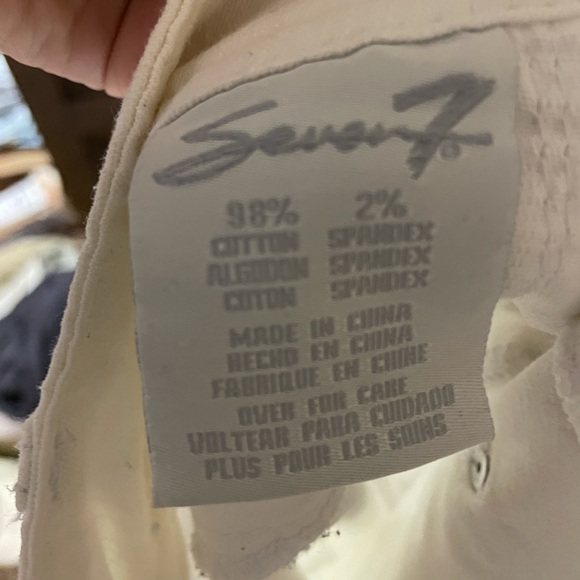 Straight leg white jeans size 10 brand Seven7 - Picture 6 of 9